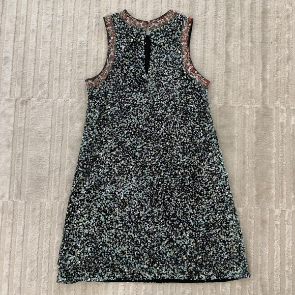Anthropologie Varun Bahl Astronomy All Over Sequin Swing Dress size 10 - Picture 7 of 7